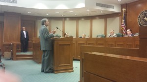 Houston construction executive Stan Marek testifies before the Texas House Business and Industry Committee.