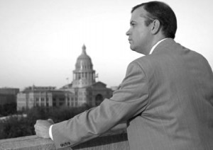 Scott Braddock keeping watch on the Texas Capitol. 